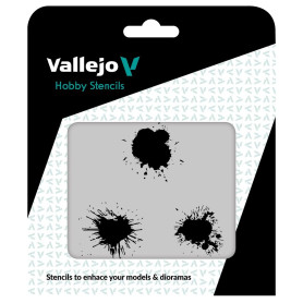 Pochoirs Vallejo : Taches De Peinture Ou De Sang 125 X 125 Mm - VALLEJO ST-TX005