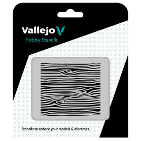 Pochoirs Vallejo : Texture bois n° 2 125 x 125 mm - VALLEJO ST-TX007