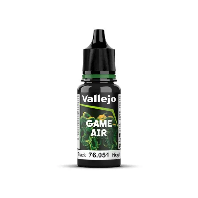 Peinture acrylique Game Air Black 18ml - VALLEJO 76051