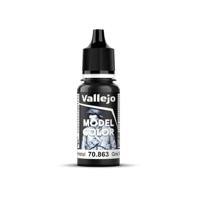 Peinture acrylique Model Color Gunmetal Grey 17ml - VALLEJO 70863