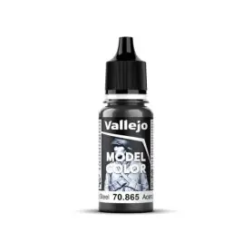 Peinture acrylique Model Color Oily Steel 18ml - VALLEJO 70865