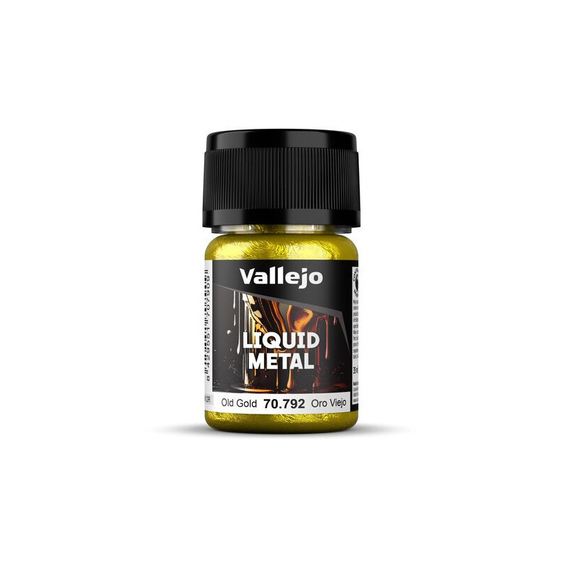 Peinture métallique Liquid Metal : Old Gold 35 ml - VALLEJO 70792