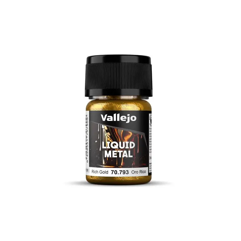 Peinture métallique Liquid Metal : Rich Gold 35 ml - VALLEJO 70793