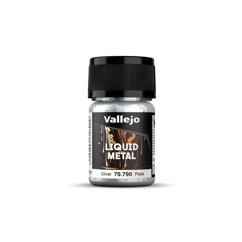 Peinture métallique Liquid Metal : Argent 35 ml - VALLEJO 70790