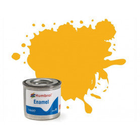 Humbrol 154 - Matt Insignia Yellow (jaune insigne mat) - peinture enamel 14ml AA1674