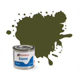 Humbrol 155 - Matt Olive Drab (vert olive mat) - peinture enamel 14ml AA1688