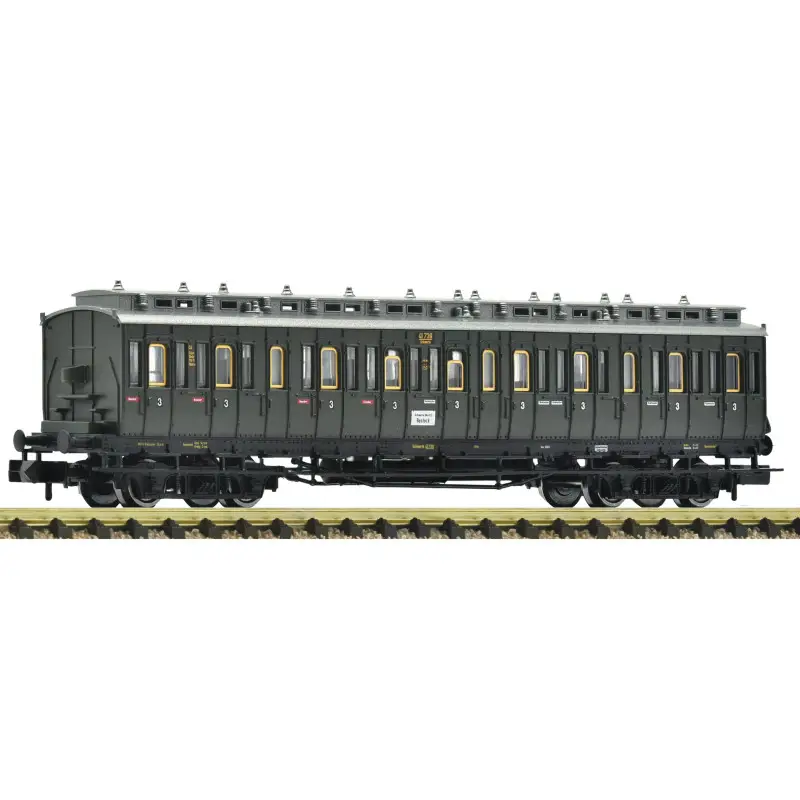Voiture à compartiments de 3ème classe, DRG ép. II - N 1/160 - Fleischmann 6260101