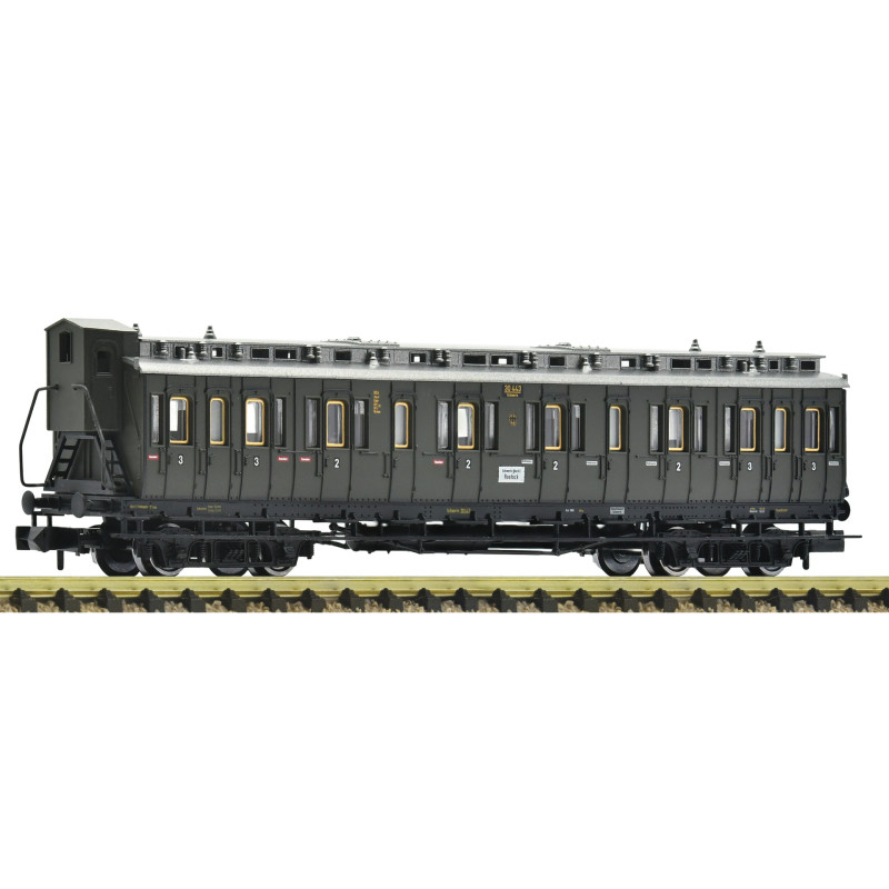 Voiture à compartiments de 2ème-3ème classe, DRG ép. II - N 1/160 - Fleischmann 6260100