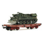 Porte char RImmp SNCF ép. IV + char AMX 30D DEPANNEUR - HO 1/87 - REE WBA-012