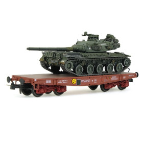 Porte char RImmp SNCF ép. IV + char AMX 30B LORRAINE - HO 1/87 - REE WBA-026