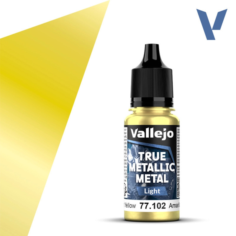 True Metallic Metal Light Radiant Yellow 18ml - VALLEJO 77102