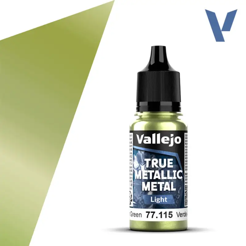 True Metallic Metal Light Amber Green 18ml - VALLEJO 77115