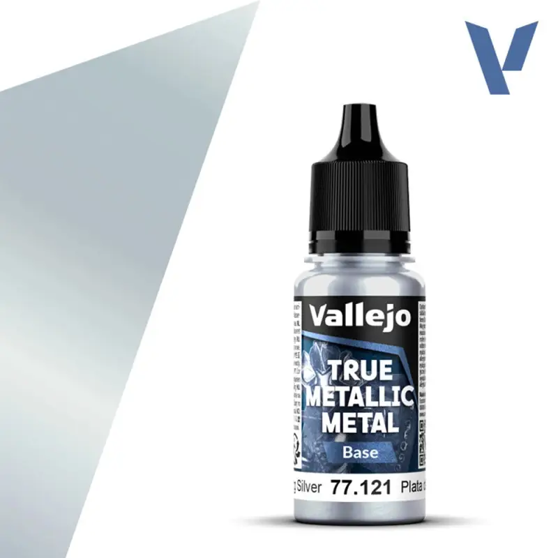 True Metallic Metal Base Sterling Silver 18ml - VALLEJO 77121