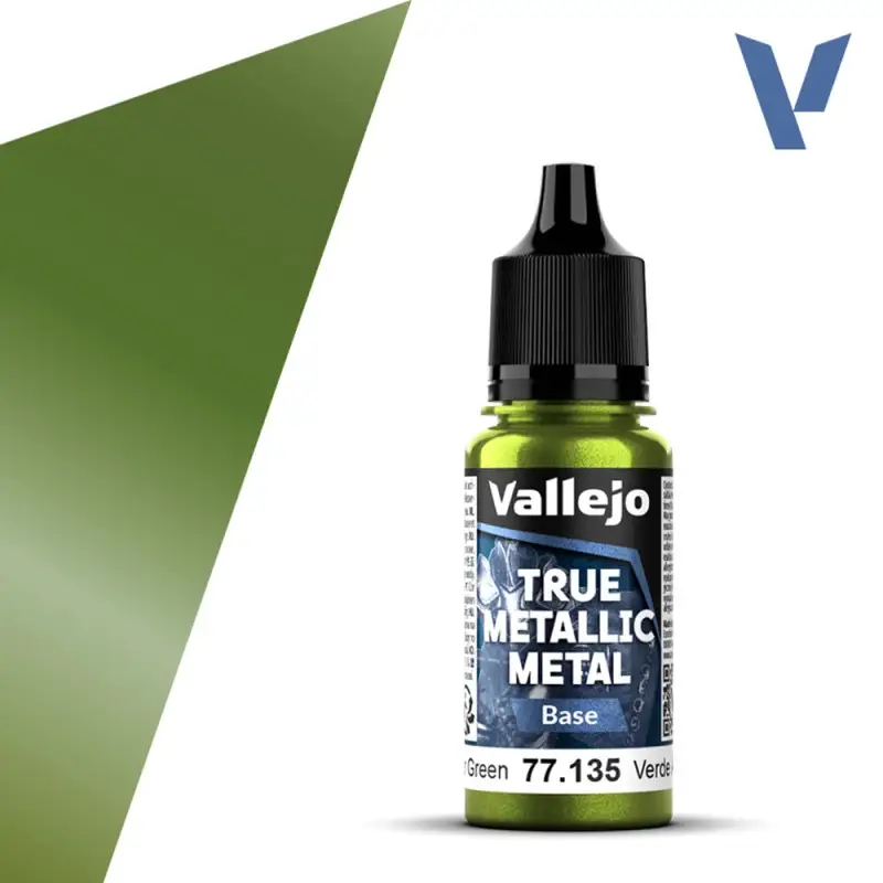 True Metallic Metal Base Amber Green 18ml - VALLEJO 77135