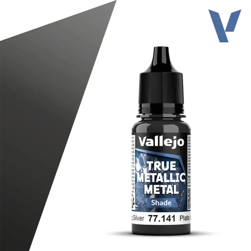 True Metallic Metal Shade Sterling Silver 18ml - VALLEJO 77141
