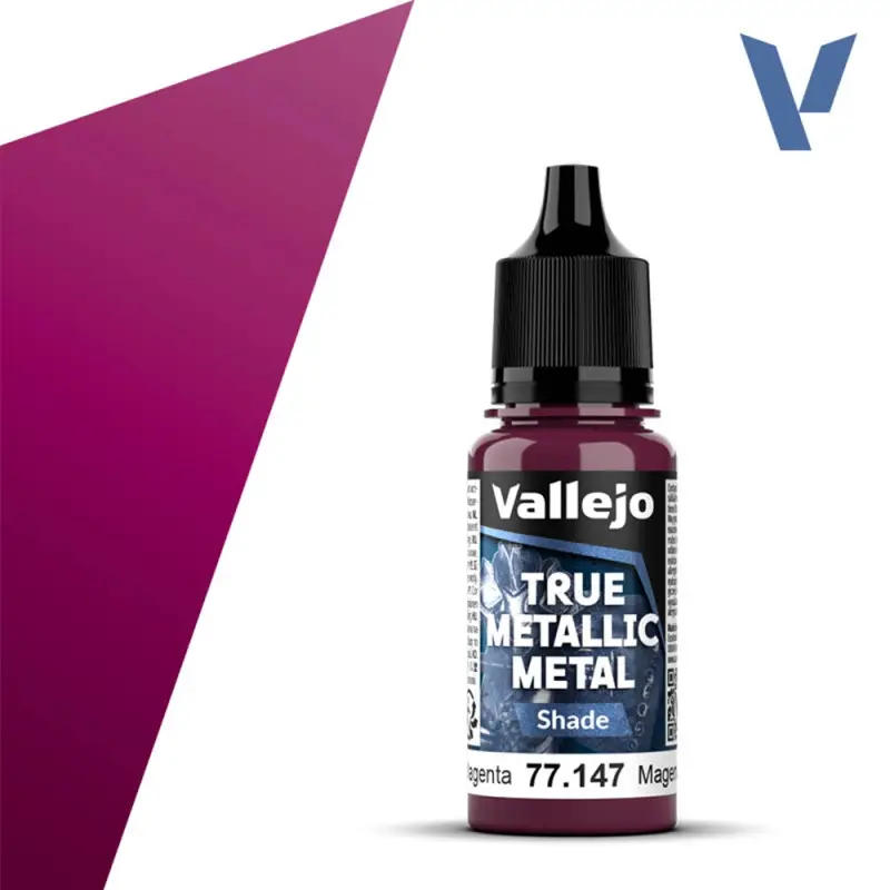 True Metallic Metal Shade Crimson Magenta 18ml - VALLEJO 77147