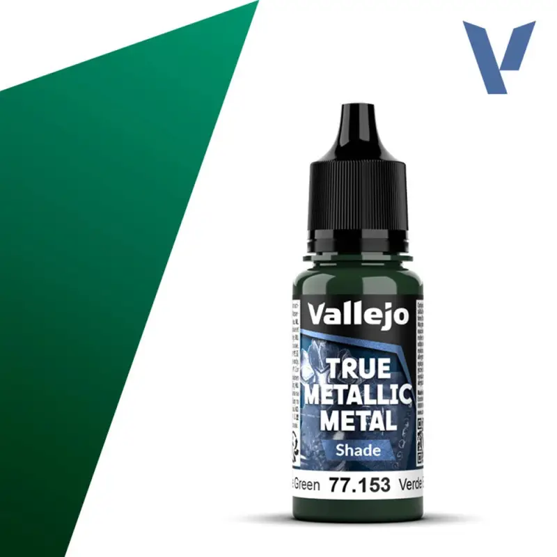 True Metallic Metal Shade Beetle Green 18ml - VALLEJO 77153