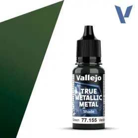 True Metallic Metal Shade Amber Green 18ml - VALLEJO 77155