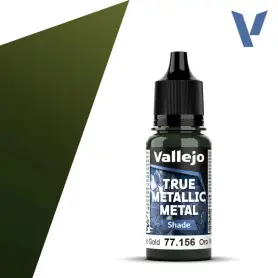 True Metallic Metal Shade Greenish Gold 18ml - VALLEJO 77156