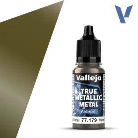True Metallic Metal Aged Metal Airbrush 18ml - VALLEJO 77179