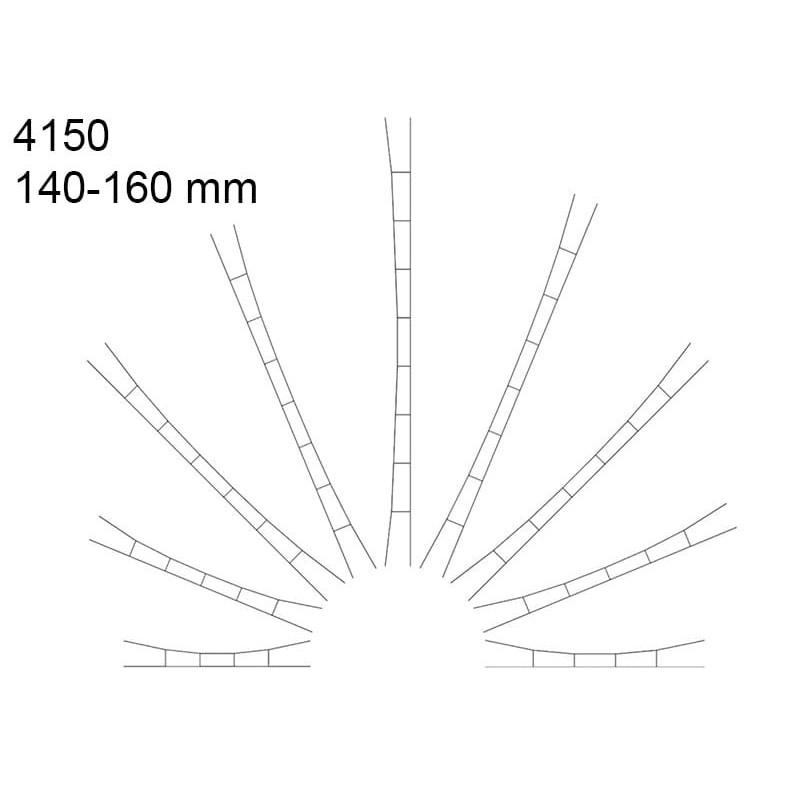 5x caténaire 140-160 mm - HO 1/87 - VIESSMANN 4150