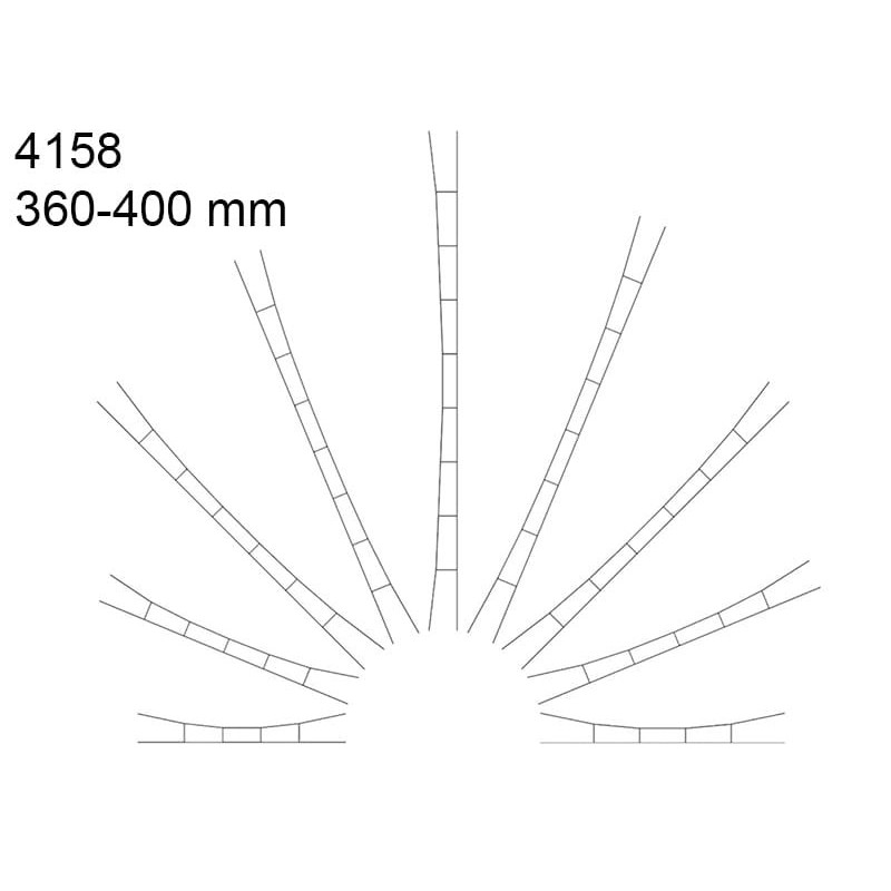 3x caténaire 360-400 mm - HO 1/87 - VIESSMANN 4158