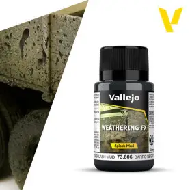 Weathering FX : Éclaboussure de boue noire 40ml - VALLEJO 73806