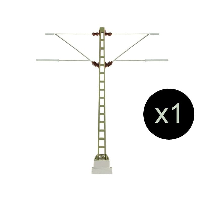 1x mât double treillis pour caténaire - HO 1/87 - VIESSMANN 4112