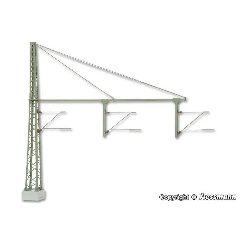 Mât en treillis 3 lignes pour caténaire - HO 1/87 - VIESSMANN 4161