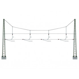 Mât double treillis 4 lignes pour caténaire - HO 1/87 - VIESSMANN 4163