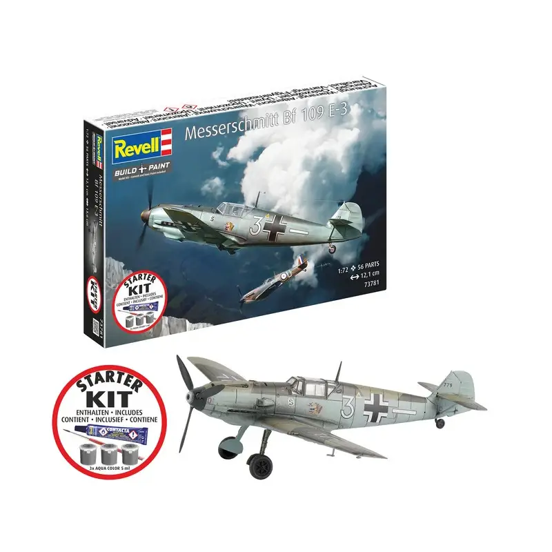 Starter Kit Messerschmitt Bf109E-3 - 1/72 - REVELL 73781