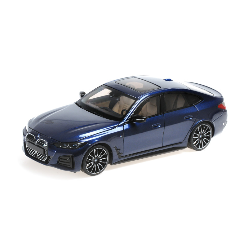 BMW i4 M50 2022, bleu métallisé - 1/18 - MINICHAMPS 110023012