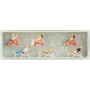 6 personnages sur leur transat - HO 1/87 - PREISER 10430