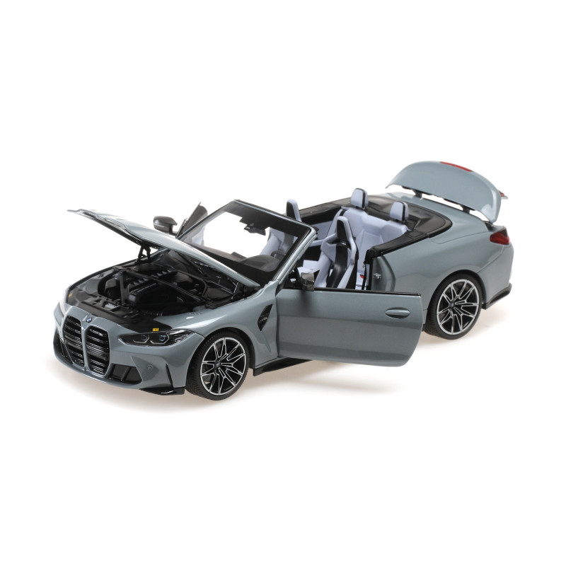 BMW M4 Cabriolet gris métallisé 2020 - 1/18 - MINICHAMPS 110021032
