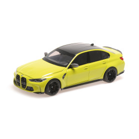 BMW M3 (G80) Competition jaune métallisée, 2020 - 1/18 - MINICHAMPS 113020204