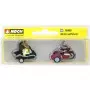 Motocyclistes avec sidecars - Echelle HO 1/87 - NOCH 15905