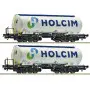 Set 2x wagons silos Holcim ép. VI - HO 1/87 - ROCO 6600233