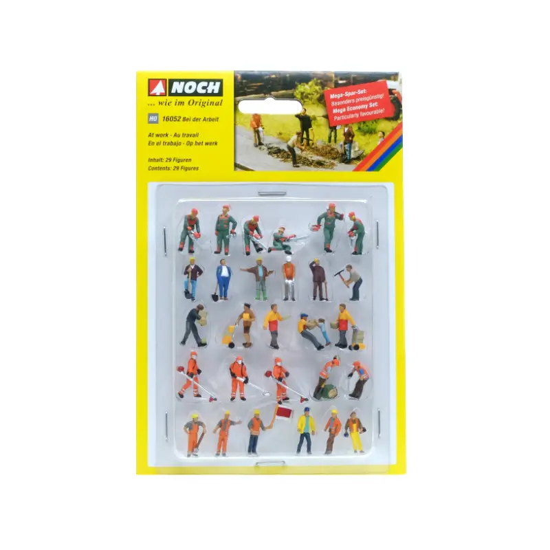 Mega set économique travailleurs sur chantier - HO 1/87 - NOCH 16052