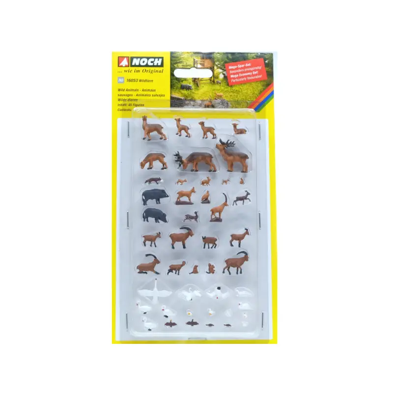 Mega set économique animaux sauvages - HO 1/87 - NOCH 16053