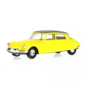 Citroën DS 19 jaune toit gris - HO 1/87 - BUSCH 48028