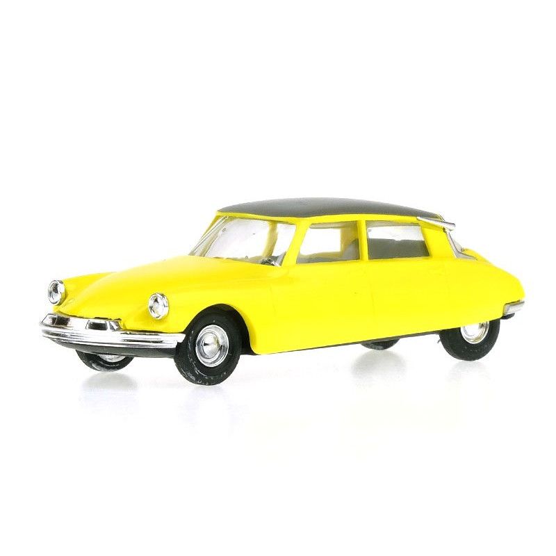 Citroën DS 19 jaune toit gris - HO 1/87 - BUSCH 48028