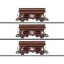 Set de 3x wagons à toit pivotant Tds ép. VI OBB, 3 RAILS - HO 1/87 - Märklin 46334