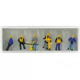 Equipe de poseurs de voie - HO 1/87 - PREISER 10035