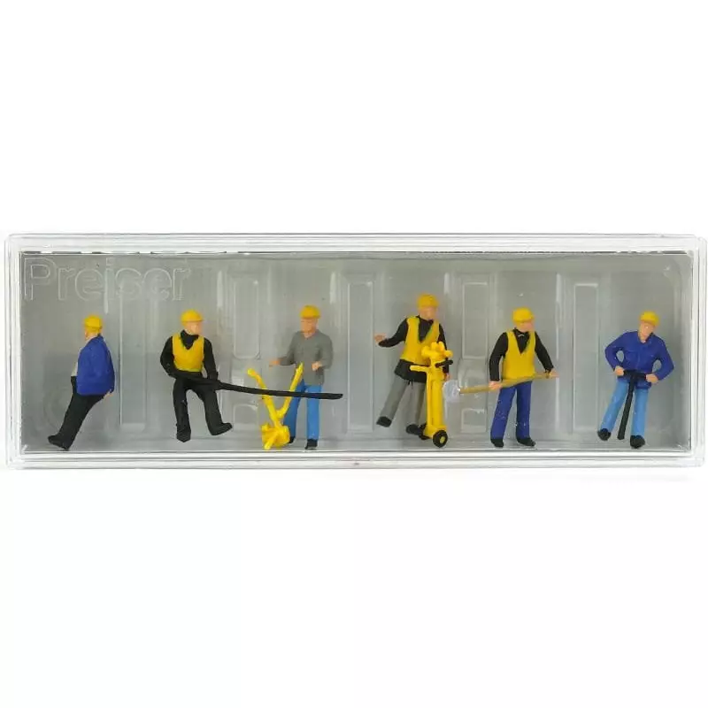 Equipe de poseurs de voie - HO 1/87 - PREISER 10035