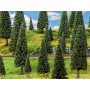 Set de 10 sapins de diverses hauteurs - HO 1/87 - FALLER 181537
