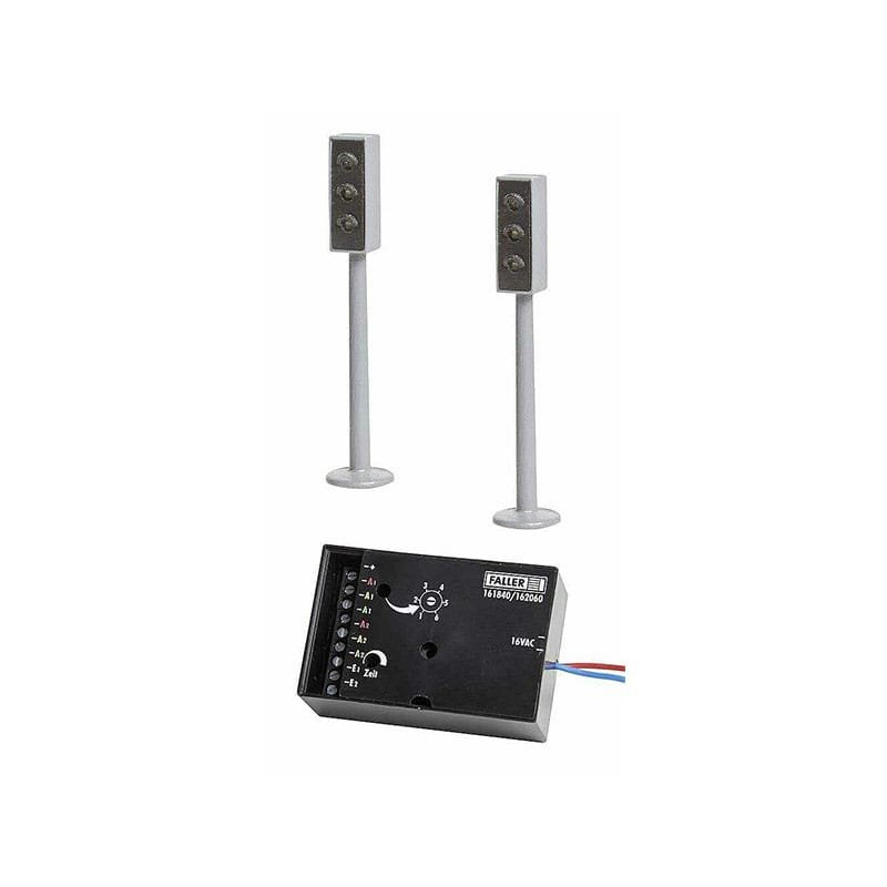 2x feux routiers à LED + boitier de commande - HO 1/87 - FALLER 161840