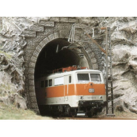 2x entrée de tunnel simple voie électrifiée - HO 1/87 - BUSCH 7026