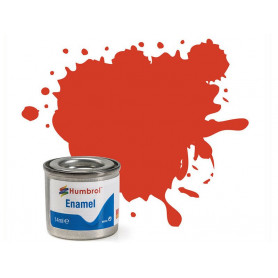 Humbrol 174 - Satin Signal Red (rouge signal satiné) - peinture enamel 14ml AA1897