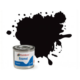 Humbrol 201 - Met Black (noir métallisé) - peinture enamel 14ml AA6392