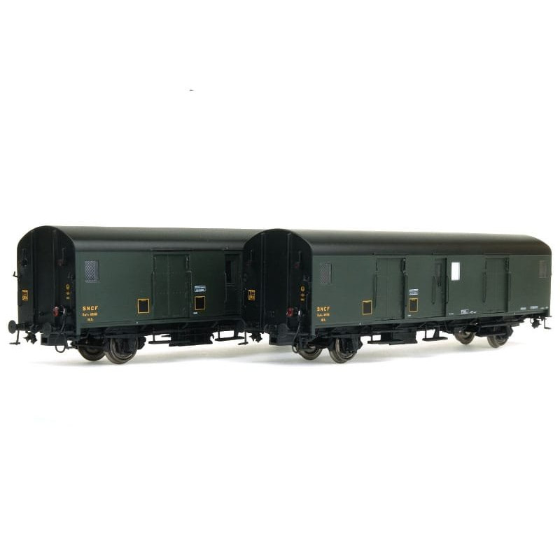 2x Fourgon Dqd2m feux fin de convoi SNCF ép IIIb - HO 1/87 - LS Models 30301